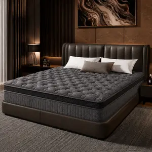 12"14" Twin Full Queen King Size Mattress in a Box Hybrid Spring Gel Memory Foam, Euro Top Medium Firm Ergonomic Mattresses with Motion Isolation & Edge Support