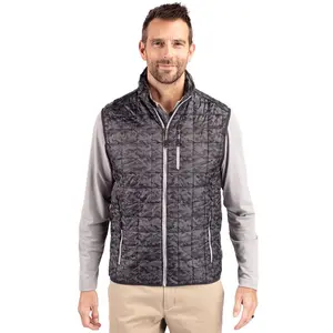 Cutter & Buck Rainier PrimaLoft® Mens Eco Insulated Full Zip Printed Puffer Vest