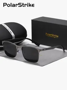 Unisex Vintage Cool Square Frame Polarized Sunglasses, Trendy Casual Uv400 Sunglasses for Everyday Use, Fashion Accessories for Outdoor Activities, Trendy Styling Sunglasses