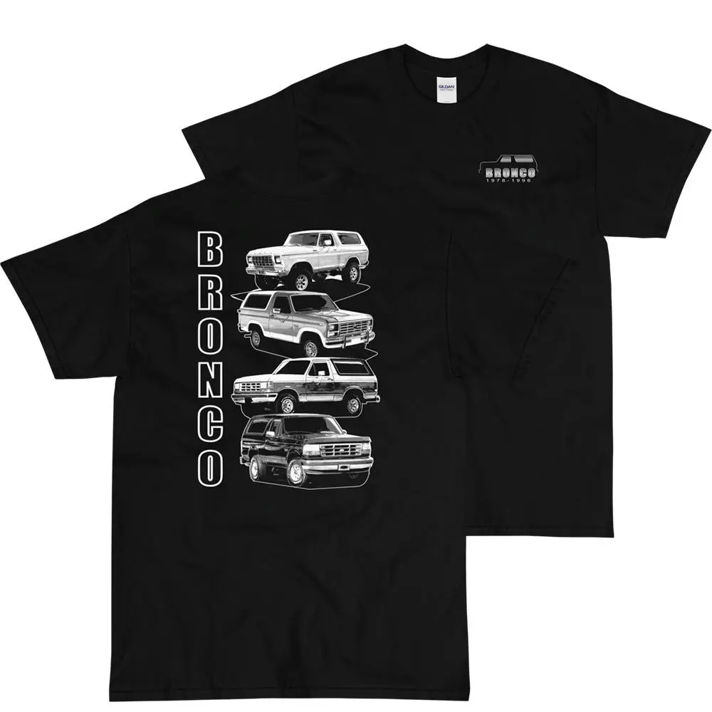1978-1996-OBS Ford Bronco SUV 4x4 Truck T-Shirt Sweatshirt Hoodie 2 Sided - Graphic Tee for Car Lovers, Car Enthusiast Apparel