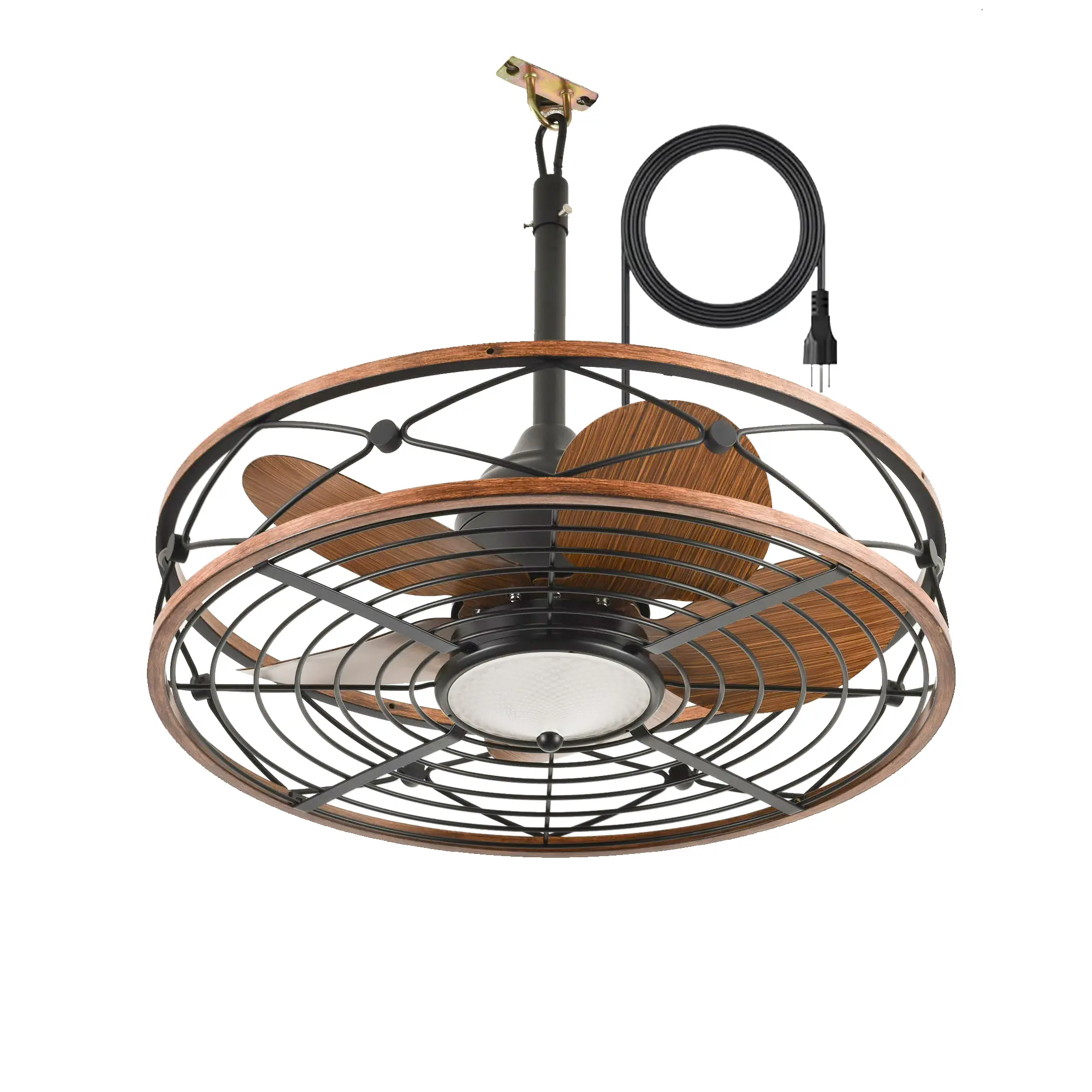 20 Inch Outdoor Ceiling Fan with Light and Remote Control, 5 ABS Blades, Quiet DC Motor 6 Speeds, Reversible, Adjustable Height 3 Rods, Matte Black, for Patio Porch Gazebo, Bulbs Included, Home Furniture and Household Product Search Terms