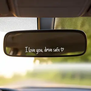4PCS Letter Pattern Car Rearview Mirror Sticker, "I Love you ,drive safe " text car mirror sticker decal,Vinyl Car Mirror Decal for Women, Accessories For Car,Universal Car Decoration Accessories for Girlfriend/Boyfriend/Wife Waterproof