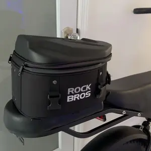 ROCKBROS Waterproof Tail Motorcycle Tail Rear Seat Bag 12.5L Storage Backpacks Hard Shell