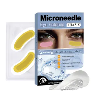 Retinol Microneedle Eye Patches with Hyaluronic Acid & Firming Peptides, Hydrating Eye Treatments, for Forehead, Eye Area, Crow's Feet & Smile Lines, 1 Pair