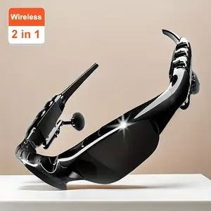 ANKRIYUL 2IN1 Sunglasses Earphone Outdoor Glasses Earphone For Drive And Answer Phone Calls Hiking Walking