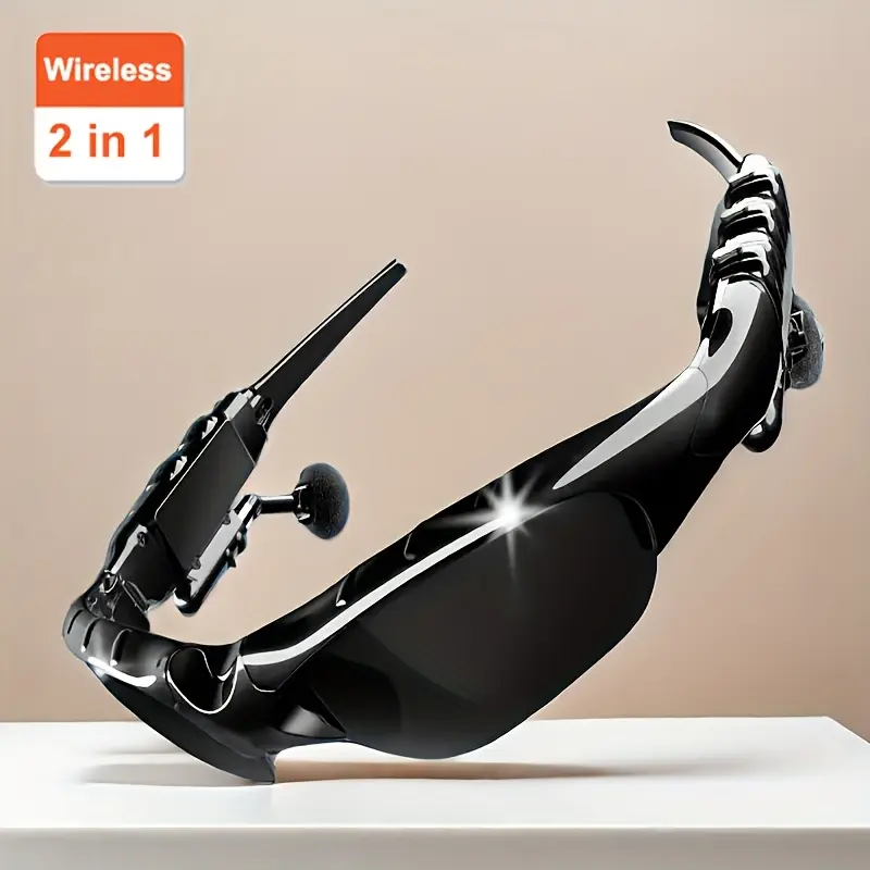 TEMPOMIND 2IN1 Sunglasses Earphone Outdoor Glasses Earphone For Drive And Answer Phone Calls Hiking Walking