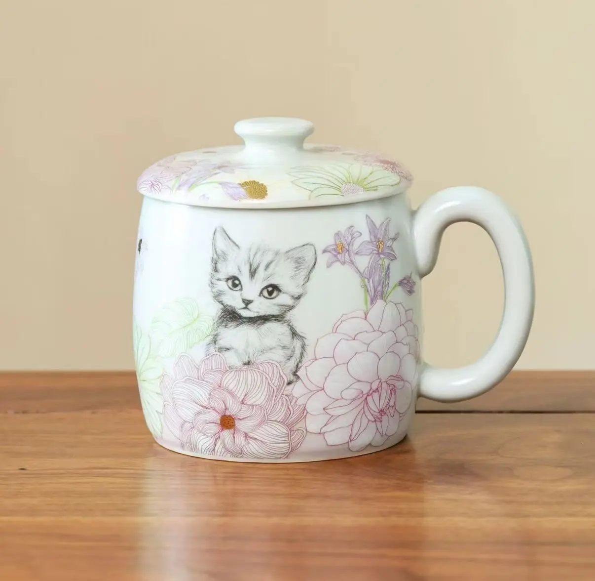 ZX03 Handmade Thick Clay Earthenware Jianzhan - Thick and Solid Body, Wood-Firing with Natural Kiln Transformation, Classic Traditional Elegant Wood-Accented Emperor-Style Collectible Cultural Item for Tea and Oil Use