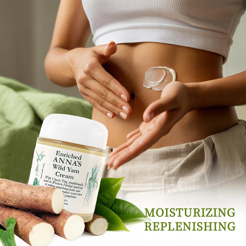 Enriched Anna's Wild Yam Cream Organic for Hormone Balance Women's Support for Perimenopause & Menopause All Skin Types 10g Topical Cream