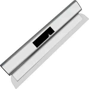 Skimming Blade And Smoothing Knife For Gyprock Drywall Wall Board Finishing, European Stainless Steel Construction, Aluminum Blade Profile Smoothing Knockdown Spatula, Durable Ergonomic Handle
