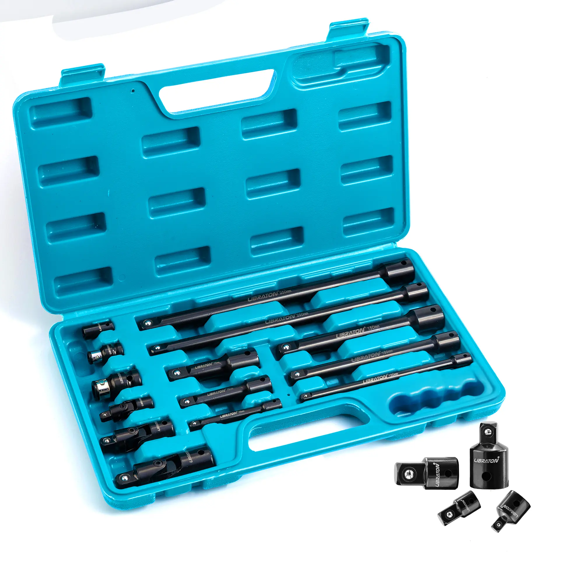 Libraton Socket Extension Set, Ratchet Extension Set, Extension Set 18PCs, Impact Extension Set, Socket Adapters, Swivel Sockets, Professional Drive Socket Accessories, 1/4 3/8 1/2