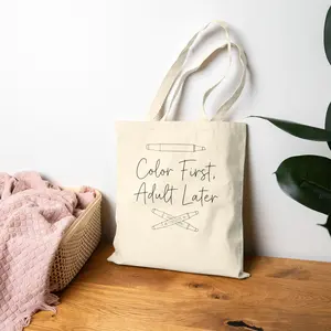 Color First Adult Later Tote Bag | Colortok | Vividly Rho