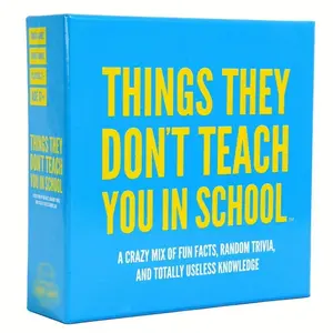 Things They Don't Teach You in School Knowledge Cards, Fun Board Game Party Card Set, Educational Social Icebreaker, Adult & Kids Universal