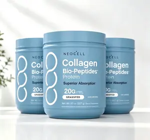 2 Pack NeoCell Grass-Fed Collagen Bio-Peptides Powder 20oz, Hydrolyzed Type I & III Collagen Protein Supplement, Complete