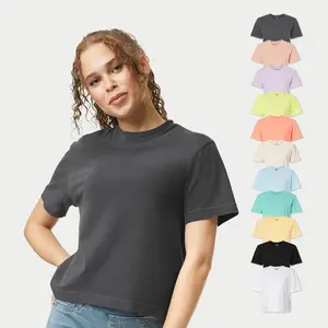 Comfort Colors Women's Boxy T-Shirts, Multi Pack Heavyweight Boxy Tees for Ladies, Bulk Cotton Crew Neck Undershirts - 11 Different Colors
