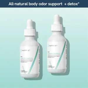 Happy V Liquid Chlorophyll 2-Pack Bundle - Natural Detox & Gut Health Support - Mint Flavor