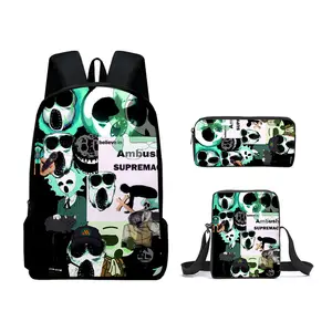 2026 new escape door doors roblox Figure schoolbag backpack shoulder bag pencil case backpack three-piece set