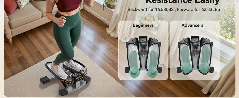 Stair Stepper,Twist/Mini Stepper for Exercise at Home,Step Machine with Resistance Bands for Full Body Workout, 350lbs+ Capacity Stair Stepper,Twist/Mini Stepper for Exercise at Home,Step Machine with Resistance Bands for Full Body Workout, 350lbs+ Capacity