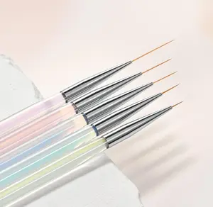 GAOY 5Pcs Nail Art Liner Brushes, Professional Painting Art Pen Set, Nail Design Tools for French Liner, Thin Details and Fine Drawing