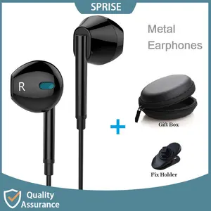 Sprise M15 Wired Earphones, 3.5mm Earbuds with Mic, 6D Surround Bass, HiFi Sound Quality, Gaming & Sports Headphones