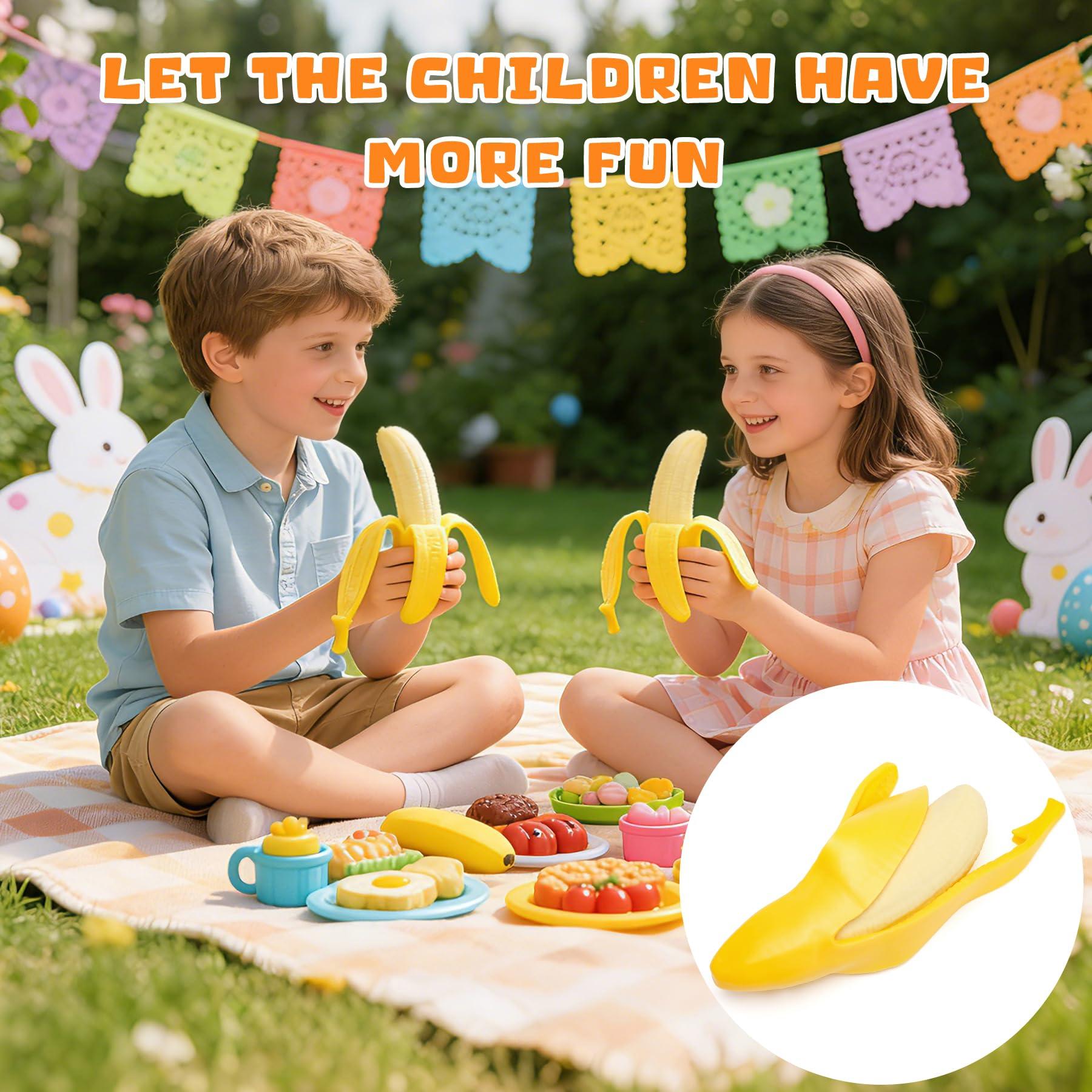 2PCS Realistic Banana Squishy  banana squishy swing  Soft Scented Stress Relief Toy with Slow Rising Fun Sensory Squeeze Toy for Children Great for Gifts and Party Prizes