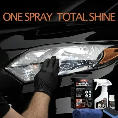 DD-0031 Series 180ml Car Headlight Repair Liquid - 10-min Quick Coat, Scratch Oxidation Remover, Spray Polisher for Yellowing Lamp Shell Cleaning, Surface Cleaner, Level 10 Heat & Humidity Resistance DIY Coating | Car Detailing Product, Father's Day Gift