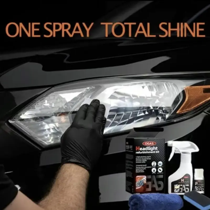 DD-0031 Series 180ml Car Headlight Repair Liquid - 10-min Quick Coat, Scratch Oxidation Remover, Spray Polisher for Yellowing Lamp Shell Cleaning, Surface Cleaner, Level 10 Heat & Humidity Resistance DIY Coating | Car Detailing Product, Father's Day Gift