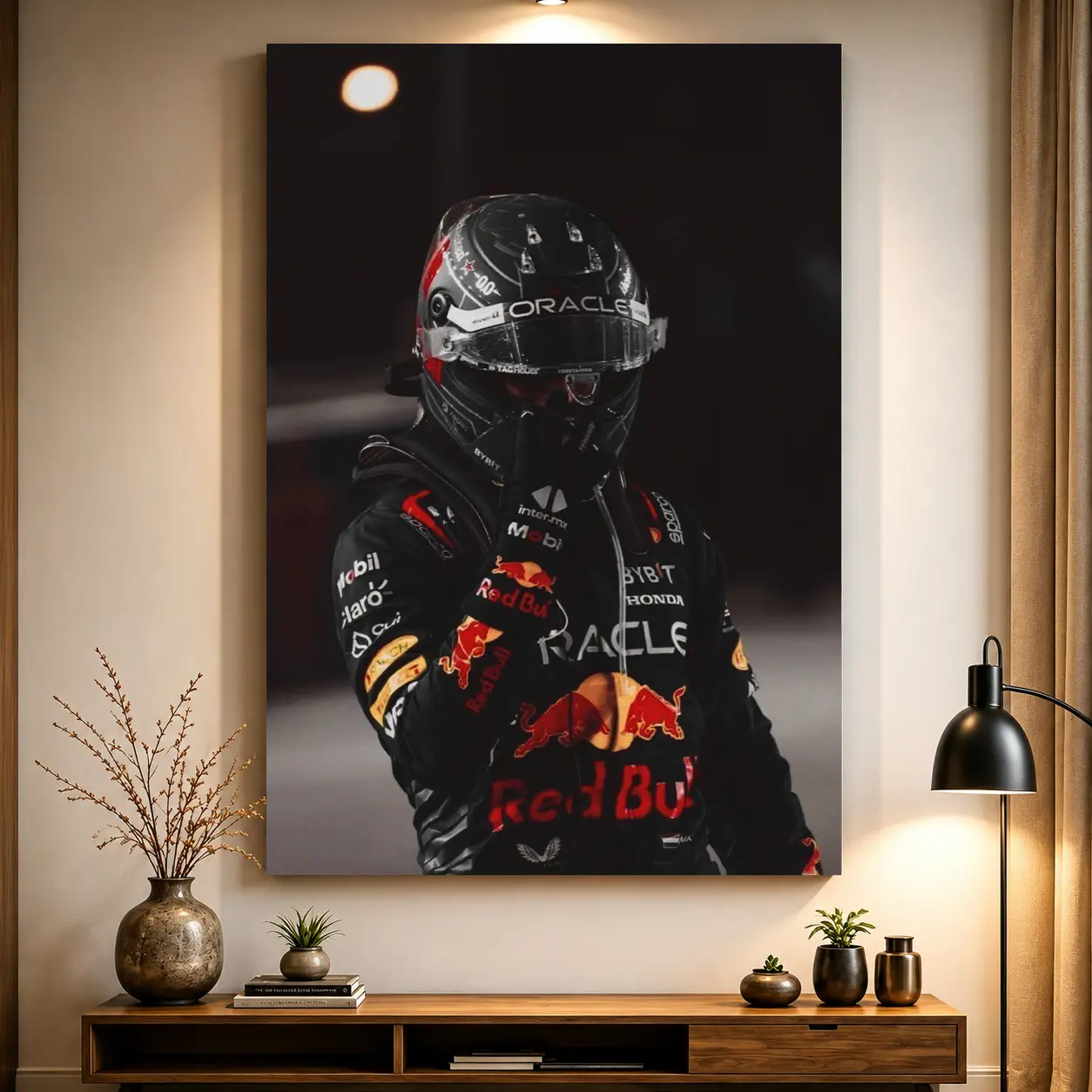 Max Verstappen Red Bull F1 Print | Formula 1 Racing | Impasto Oil Style Motorsport Wall Art | Red Bull Racing Decor | F1 Fan Gift grand prix poster race souvenir poster racing wall poster automotive wall art sports fan wall decor room decor gift