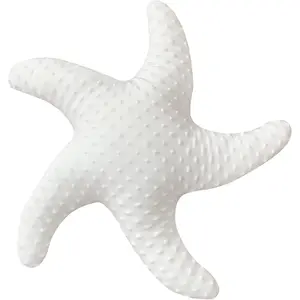Marble Empire White Starfish Pillow for Couch and Bed, Coastal Decor Throw Pillow, Ocean Beach Theme Accent Pillow for Living Room