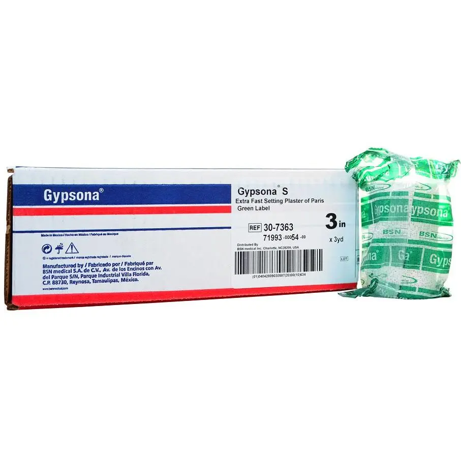3 Inch Gypsona Plaster Bandages x 3 Yard 12 Rolls