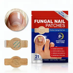 Nail Patches 21pcs/ with Active Ingredient for Nail Problem Care Matte Japanese Style Daily Care Nails Kit Set