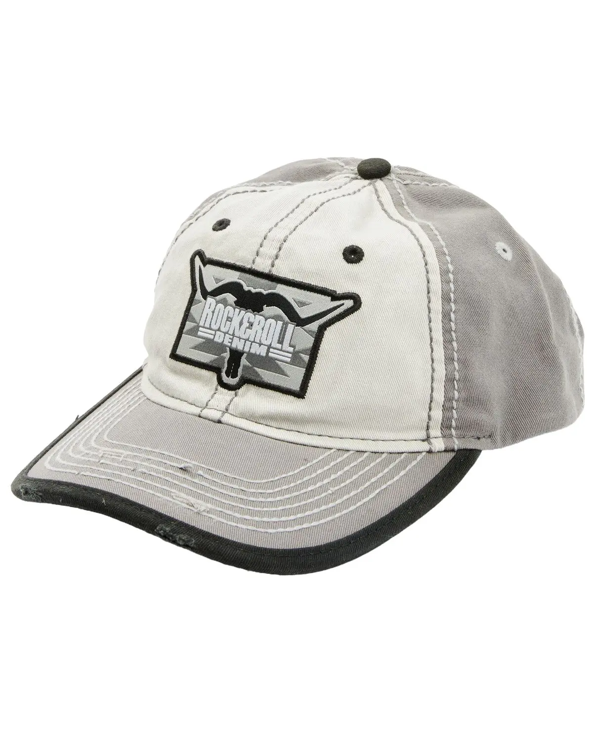 Rock & Roll Denim Men's And Men'S Steer Head Logo Ball Cap - Cbc2481