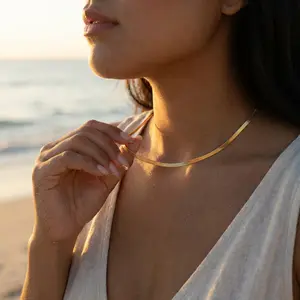 Gold Coast Herringbone Necklace
