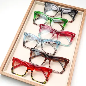 6-Piece Anti-Blue Light Reading Glasses Large-Frame Design Durable Lenses Colorful Vintage Print Patterns Stylish Timeless Piece Durable Lenses Perfect For Everyday Wear