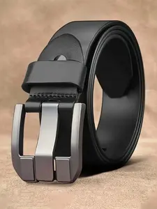 Men's Vintage Belt, Alloy Wide Buckle, Artificial Leather Strap, Practical Denim Jeans Belt, Street Style Belt, Home Travel Business Party Helper