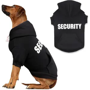 Dog Hoodie Security Dog Sweater Soft Brushed Fleece Clothes Hoodie Sweatshirt with Pocket for Small Medium Large Dogs (XX-Large)