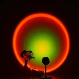 Sunset Projection Atmosphere Lamp, Multi-Color LED Night Light, USB Powered, Relaxing Bedroom Decor, Party Birthday Gift, Led Circle Lights