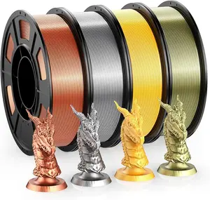 PLA Filament 1.75mm Bundle for 3D Printer,4 Rolls of 250g 3D Printer Filament, Dimensional Accuracy ±0.02mm, Clog-Free, Tangle-Free,Printing Supplies ,3dprinter
