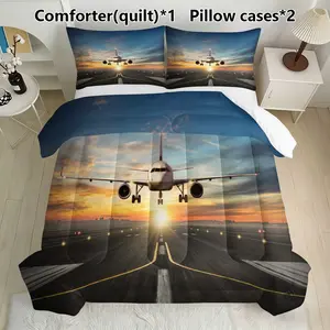 Soft Cotton Bedding Set, Includes Fitted Sheet & Pillowcase, Durable Comfortable Design, Ideal for Boys' Beds, Made in China