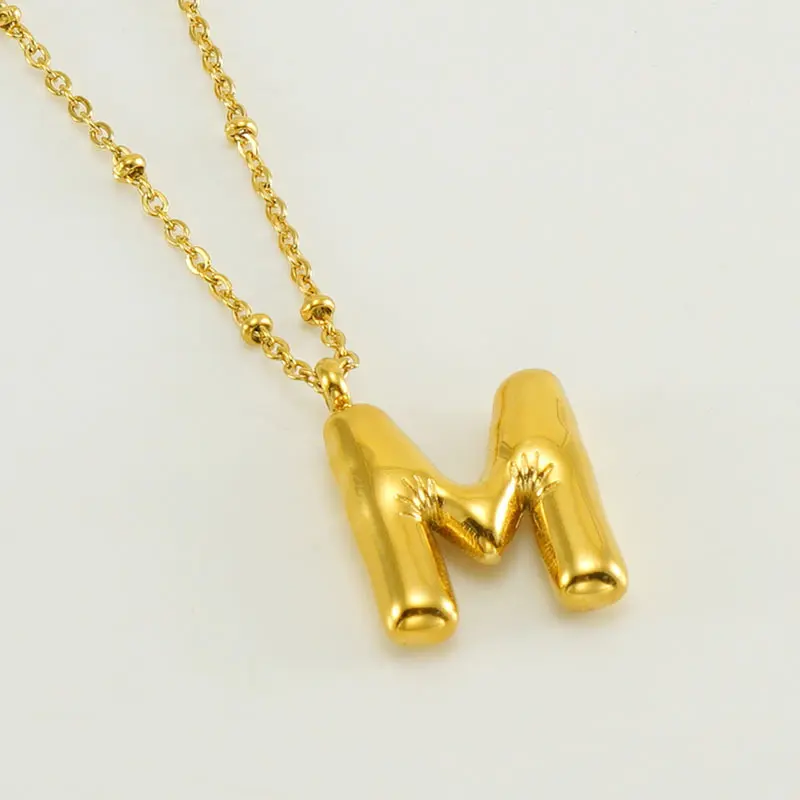 Gold M (with chain)