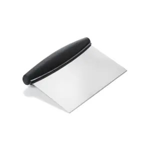 Stainless Steel Multi-Purpose Scraper and Chopper: Kitchen Bench & Food Scraper, Dishwasher-Safe, Black