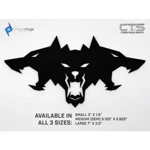 Black All Metal - Stainless Steel Cyberbeast Emblem