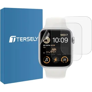 T TERSELY 3-Pack Waterproof Film for Apple Watch SE/4/5/6 | Full Coverage Screen Protector Compatible with 40mm & 44mm Models + User Manual