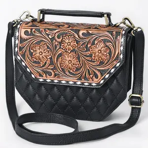 Western Quilted Leather Crossbody Bag