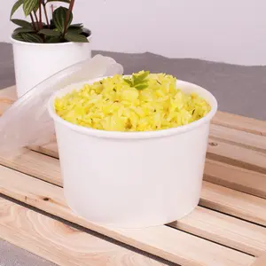[600 ct] 20 oz Paper Food Containers | 127 mm | White
