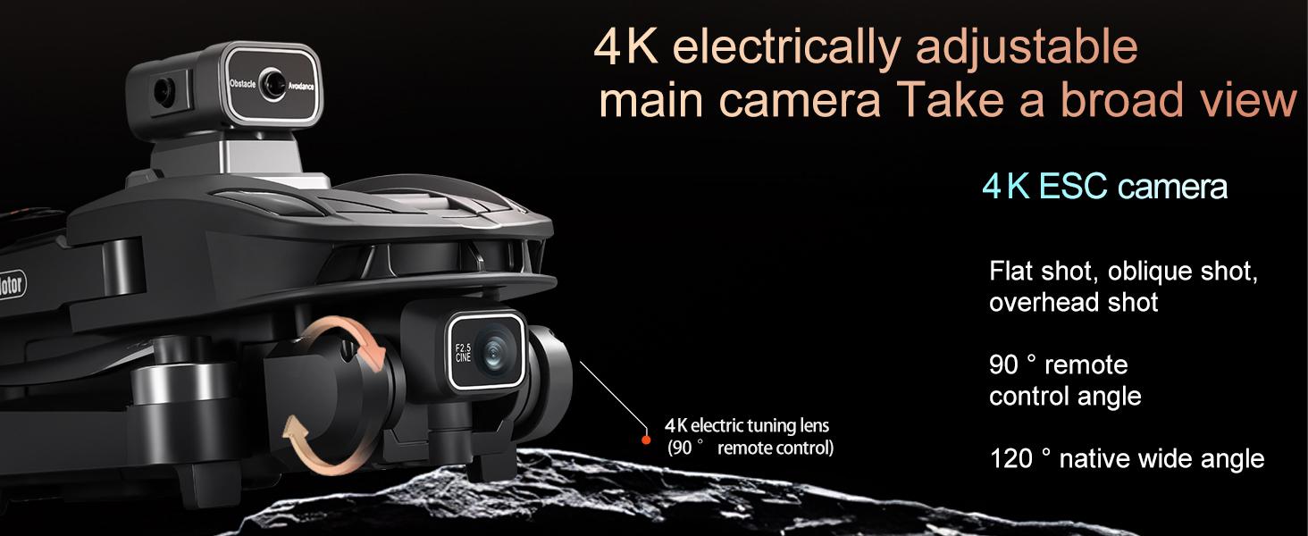 V168 PRO MAX GPS Foldable Drone with 4.5" Screen Controller, Brushless Motor, Optical Flow Positioning, Stable FPV Transmission, One-Key Return, Lightweight RC Drone for Outdoor Flying, Beginners and Gift