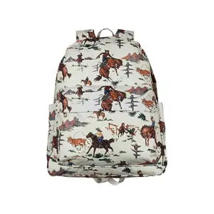 Kids' Unisex Lightweight Western Cowboy Theme Backpack (Model BA0059)