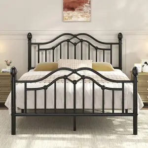 Bed Frame With Headboard And Footboard, Modern Metal Platform Bed Frame Support Up To 1000LBS, Under Bed Storage, No Box Spring Needed, Easy Assembly