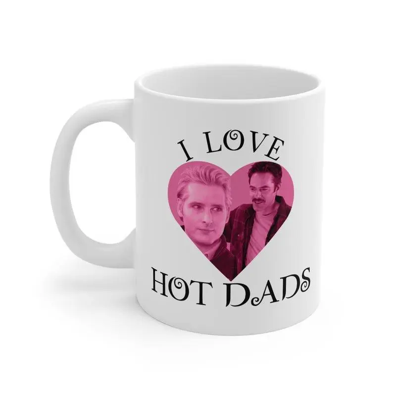 [Sale Up to 68% ]I love hot dads - Charlie Swan - Carlisle Cullen - titsoak - Coffee Mug - Aesthetic, funny - meme twilight - gift for rats 11oz White Mu Gift for dad, gift for him