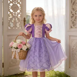 103 Rapunzel dress mesh dress Rapunzel girl Sofia dress children's performance costume children