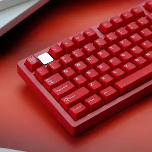 114  Red Keycaps Cherry Profile Translucent Keycaps Set Fit for 60% 65% 75% Cherry Mx Switches Mechanical Keyboard
